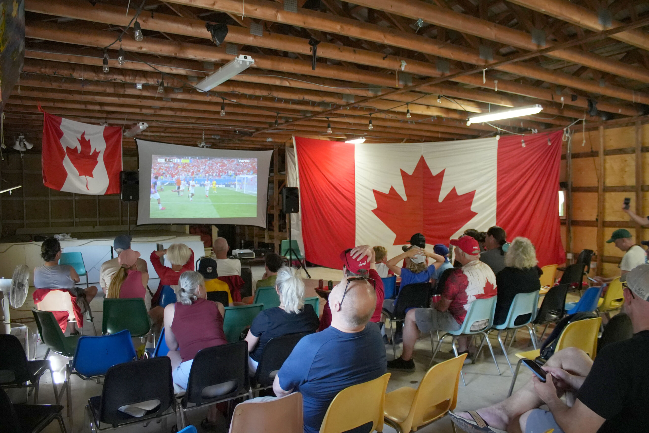 Footy fans gather in Norway Bay for Canada-Morocco match